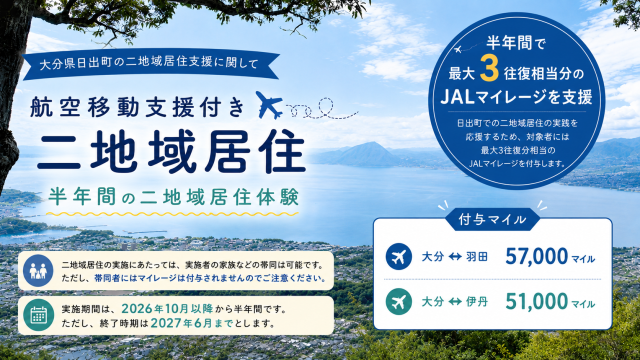 日出町で二地域居住を体験してみませんか?